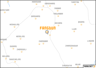 map of Fangdun