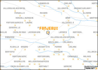 map of Fanjeaux
