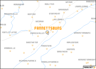 map of Fannettsburg