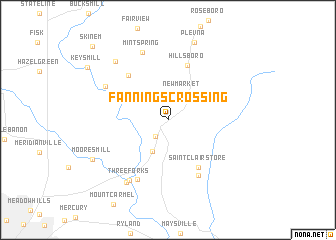 map of Fannings Crossing