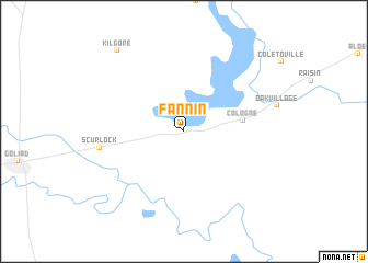 map of Fannin