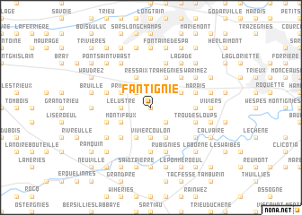 map of Fantignie