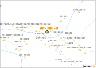 map of Farādābād