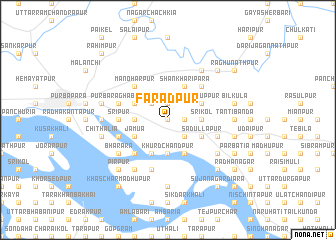 map of Fārādpur