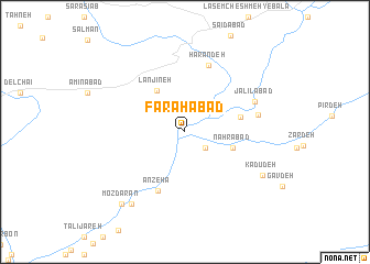 map of Faraḩābād