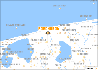 map of Faraḩābād