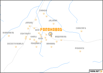 map of Faraḩābād