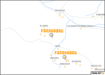 map of Faraḩābād