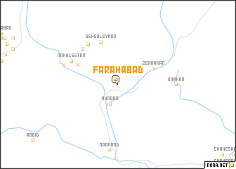 map of Faraḩābād