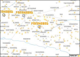 map of Faraḩābād