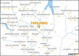 map of Farajābād