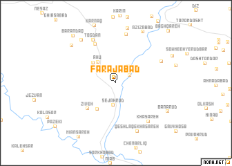 map of Farajābād