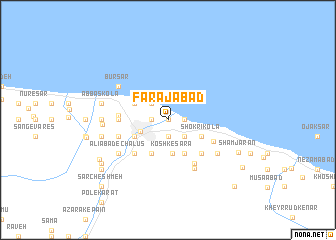 map of Farajābād