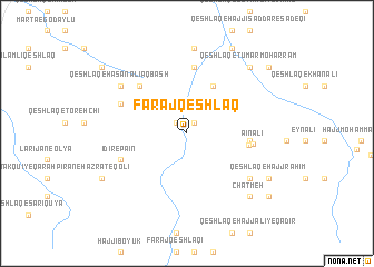 map of Faraj Qeshlāq