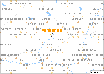 map of Faramans