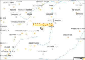 map of Faramoukro