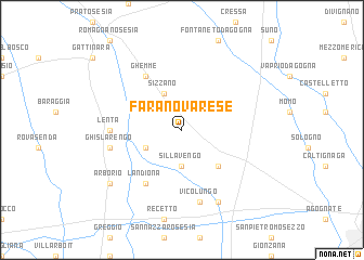 map of Fara Novarese