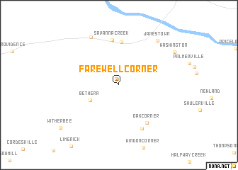 map of Farewell Corner