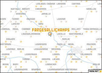 map of Farges-Allichamps