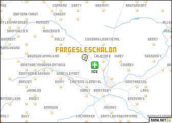 map of Farges-lès-Chalon
