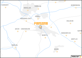 map of Farg‘ona