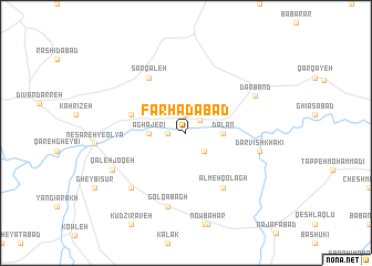 map of Farhādābād