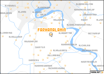 map of Farḩān al Amīn