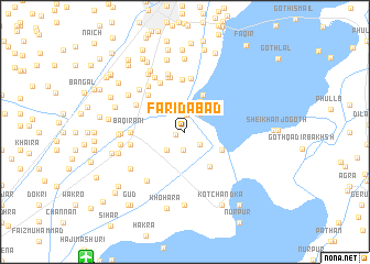 map of Farīdābād