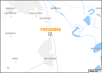 map of Farīdābād