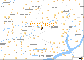 map of Farīdpur Sohāg