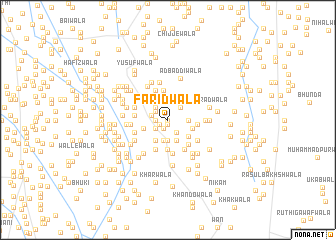 map of Faridwāla