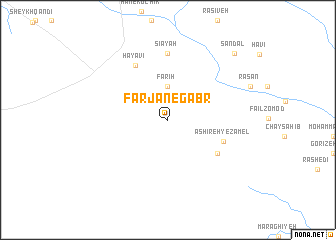 map of Farjān-e Gabr