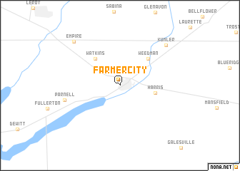 map of Farmer City