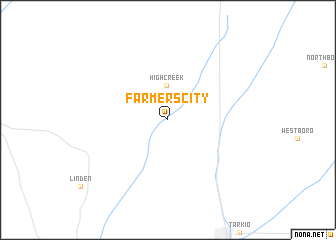 map of Farmers City