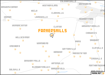 map of Farmers Mills