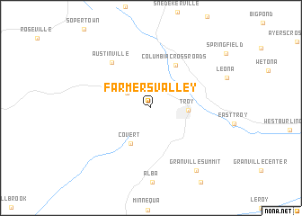map of Farmers Valley