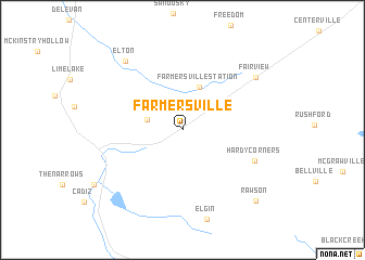 map of Farmersville