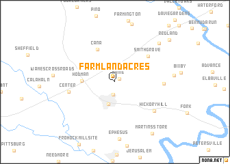 map of Farmland Acres