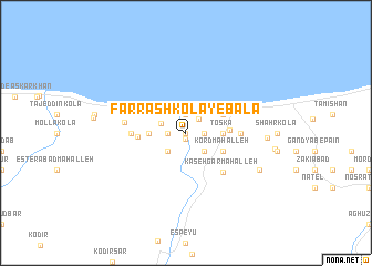 map of Farrāsh Kolā-ye Bālā