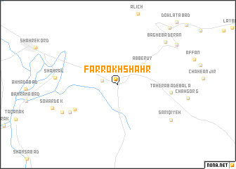 map of Farrokhshahr