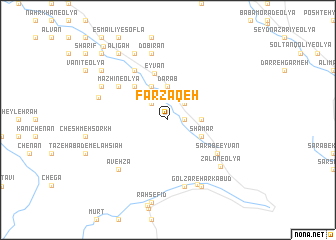 map of Farzaqeh