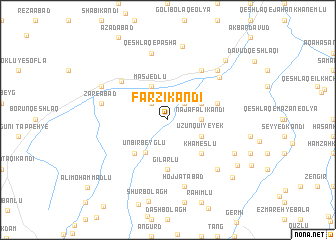 map of Farẕī Kandī