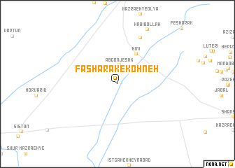 map of Fashārak-e Kohneh