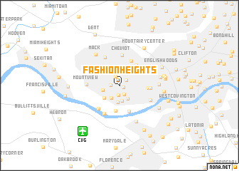 map of Fashion Heights