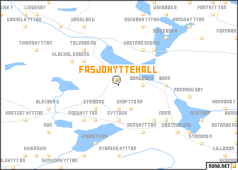 map of Fåsjöhyttehäll