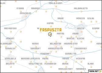 map of Fáspuszta