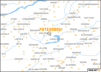 map of Fatehābād