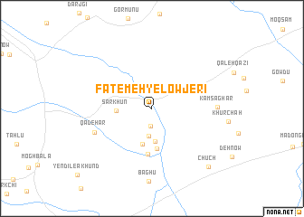 map of Fāţemeh-ye Lowjerī