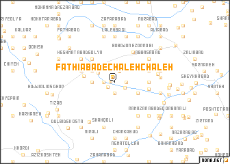 map of Fatḩīābād-e Chāleh Chāleh