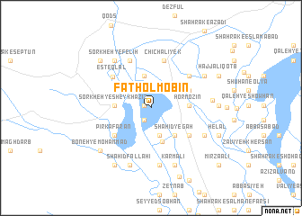 map of Fatḩ ol Mobīn